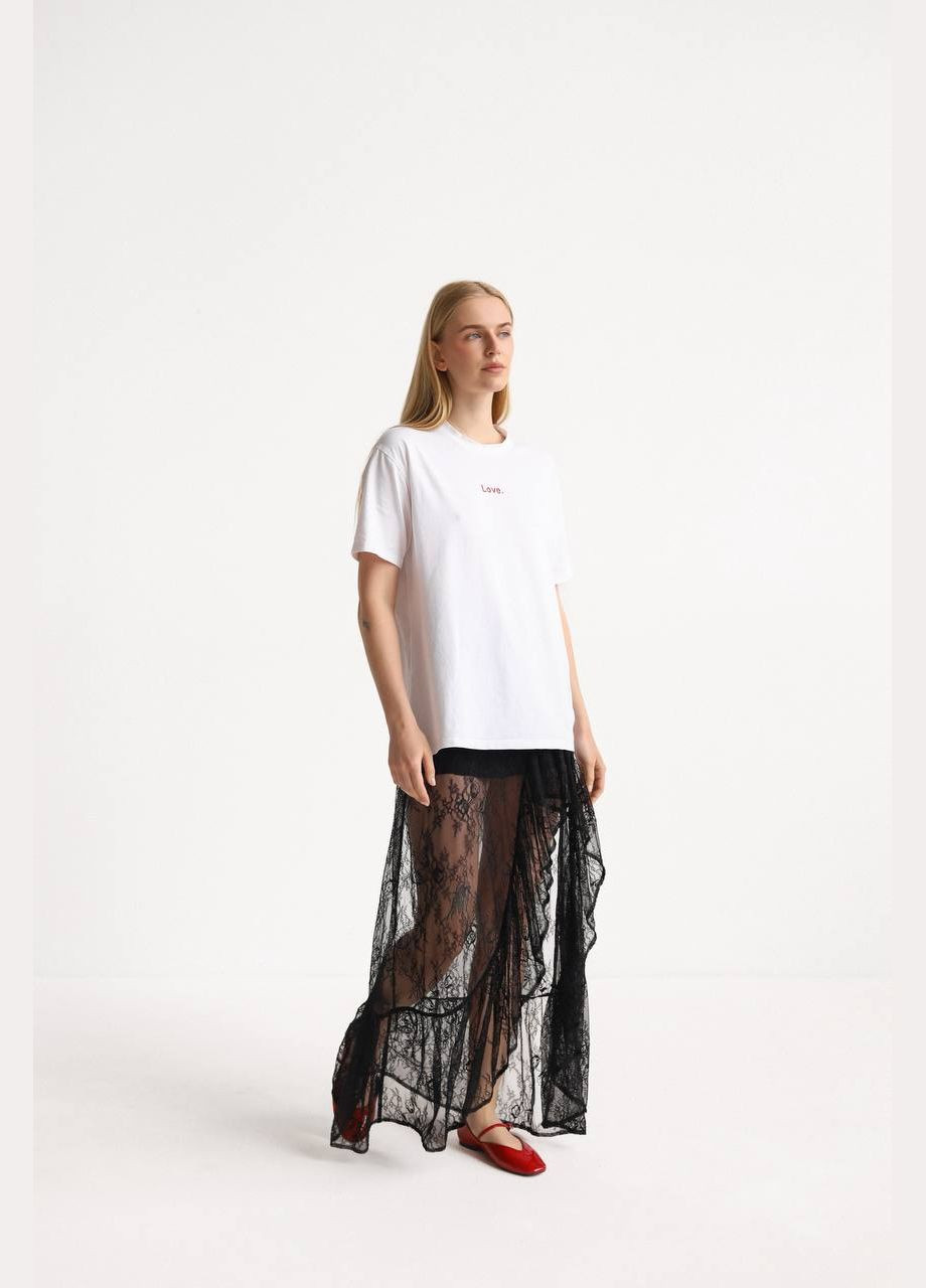 Черная праздничный, коктейльный, повседневная, кэжуал, вечерний юбка кружевная с шортами Україна а-силуэта (трапеция)