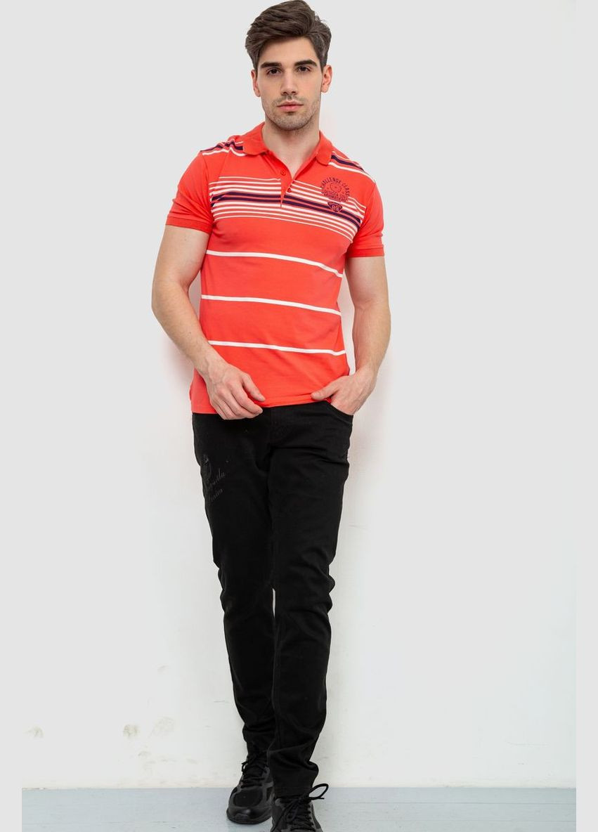 Коралова поло чоловіче в смужку чорне розмір m (sku_214r141) з коротким рукавом No Brand
