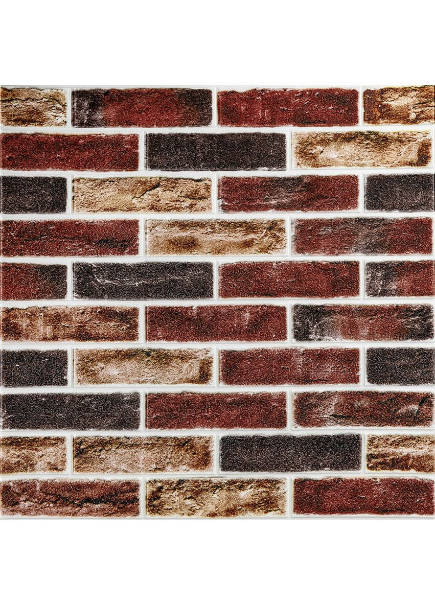 Самоклеящаяся 3D панель 700х700х5мм Кирпич клинкер бежевый (417) SW-00001183 Sticker Wall (362115508)