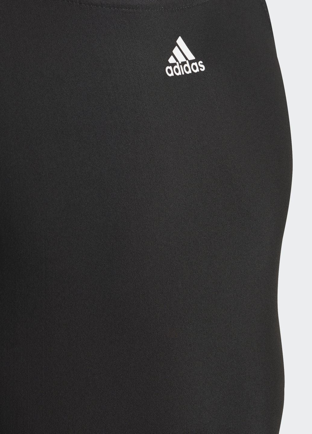 Чорний літній суцільний купальник 3-stripes adidas