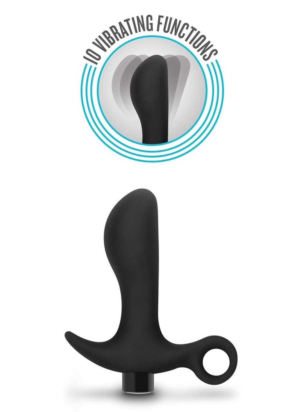 Анальна пробка з віброкулею Anal Adventures Platinum чорна Blush (297135134)