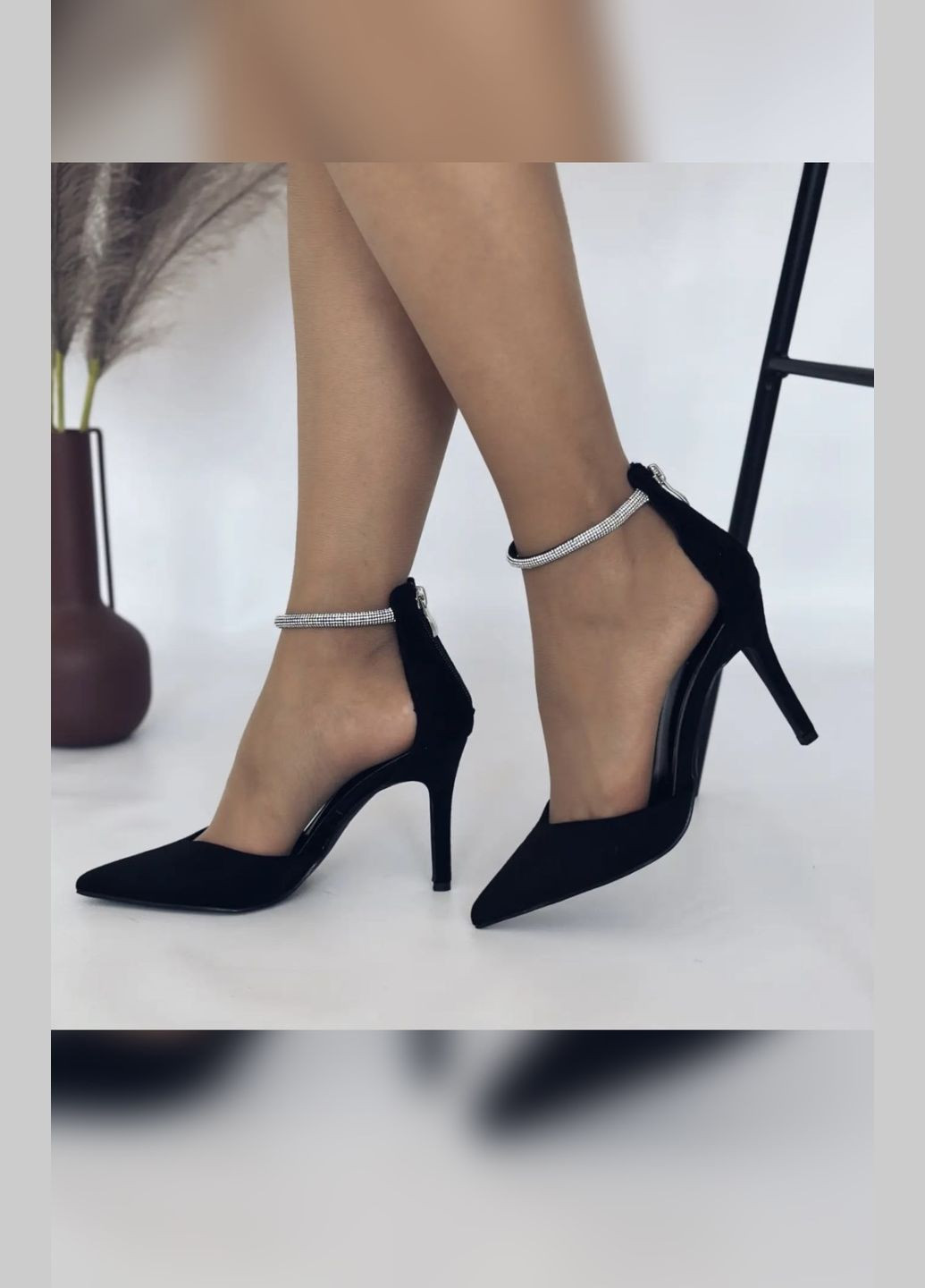 No Brand Элегантные женские туфли черный з искусственная замша, — демисезон (301425381)