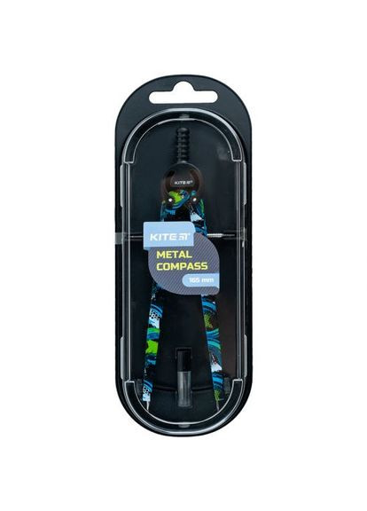 Циркуль металевий Kite з принтом та запасним грифелем для креслення та малювання. ProDobro (367101658)