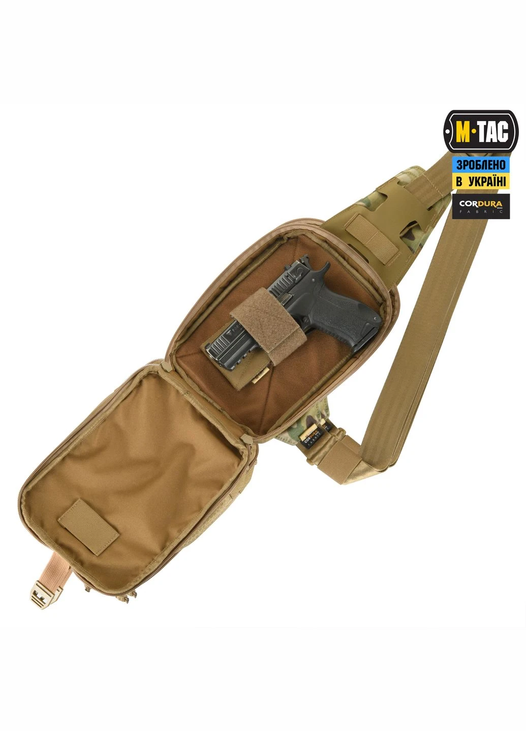 Сумка Sling Pistol Bag Elite Hex з липучкою Multicam/Coyote M-TAC (303261941)