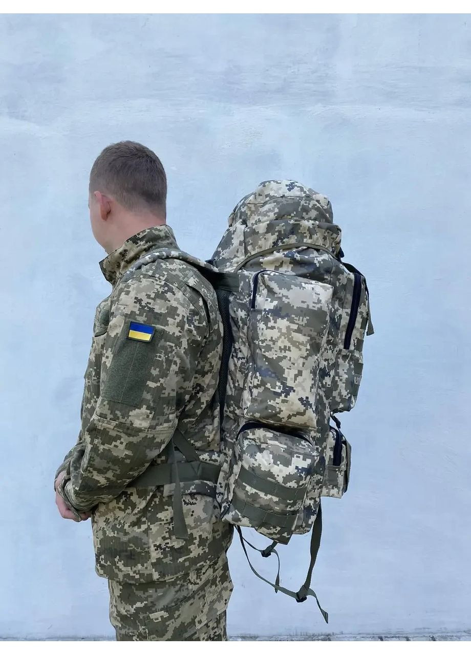 Тактический рюкзак военный пиксель 110л, армейский рюкзак для охоты с системой Molle No Brand (361669557)
