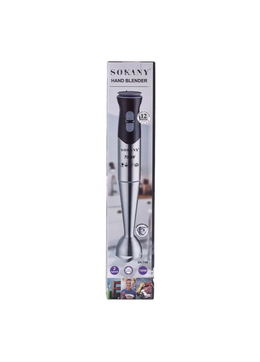 Ручной блендер погружной ручной 700 Вт электрический портативный для смузи HB-748 Sokany (370974403)