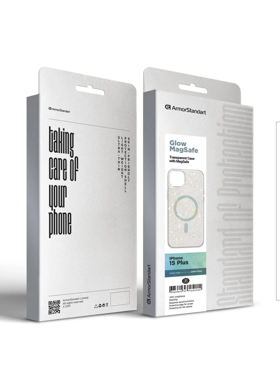 Чехол Glow Magsafe для Apple iPhone 15 Plus Transparent (ARM69900) KLB ArmorStandart (390064527)