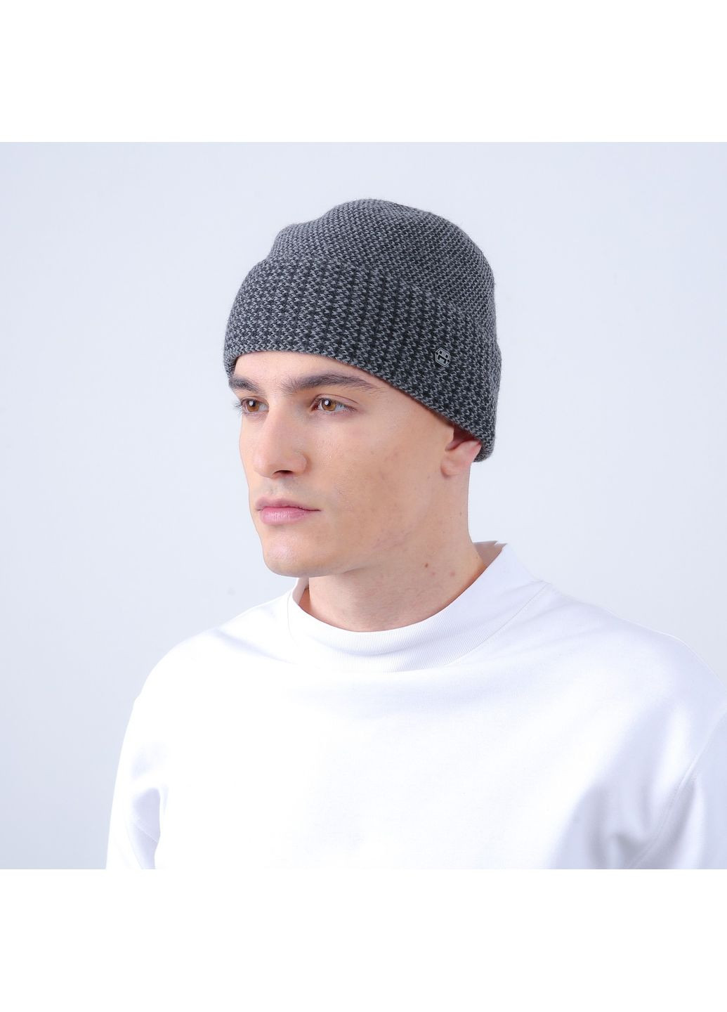 Шапка по голові чоловіча вовна сіра CALDER 929-920 LuckyLOOK 929-920M (362556419)