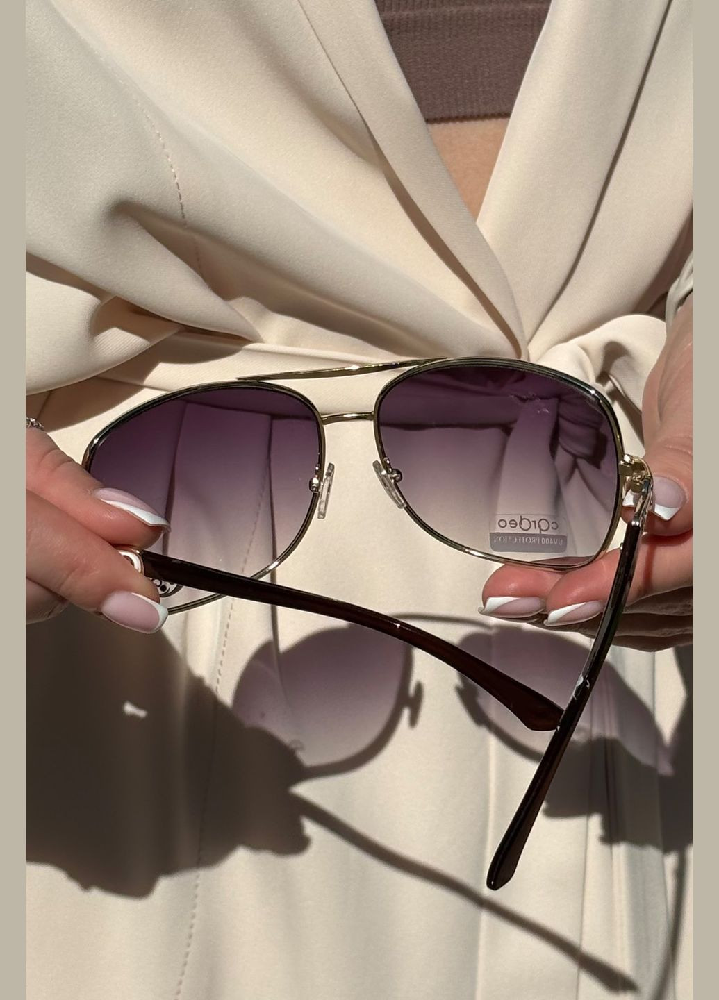 Очки женские коричневого цвета Let's Shop (299146775)