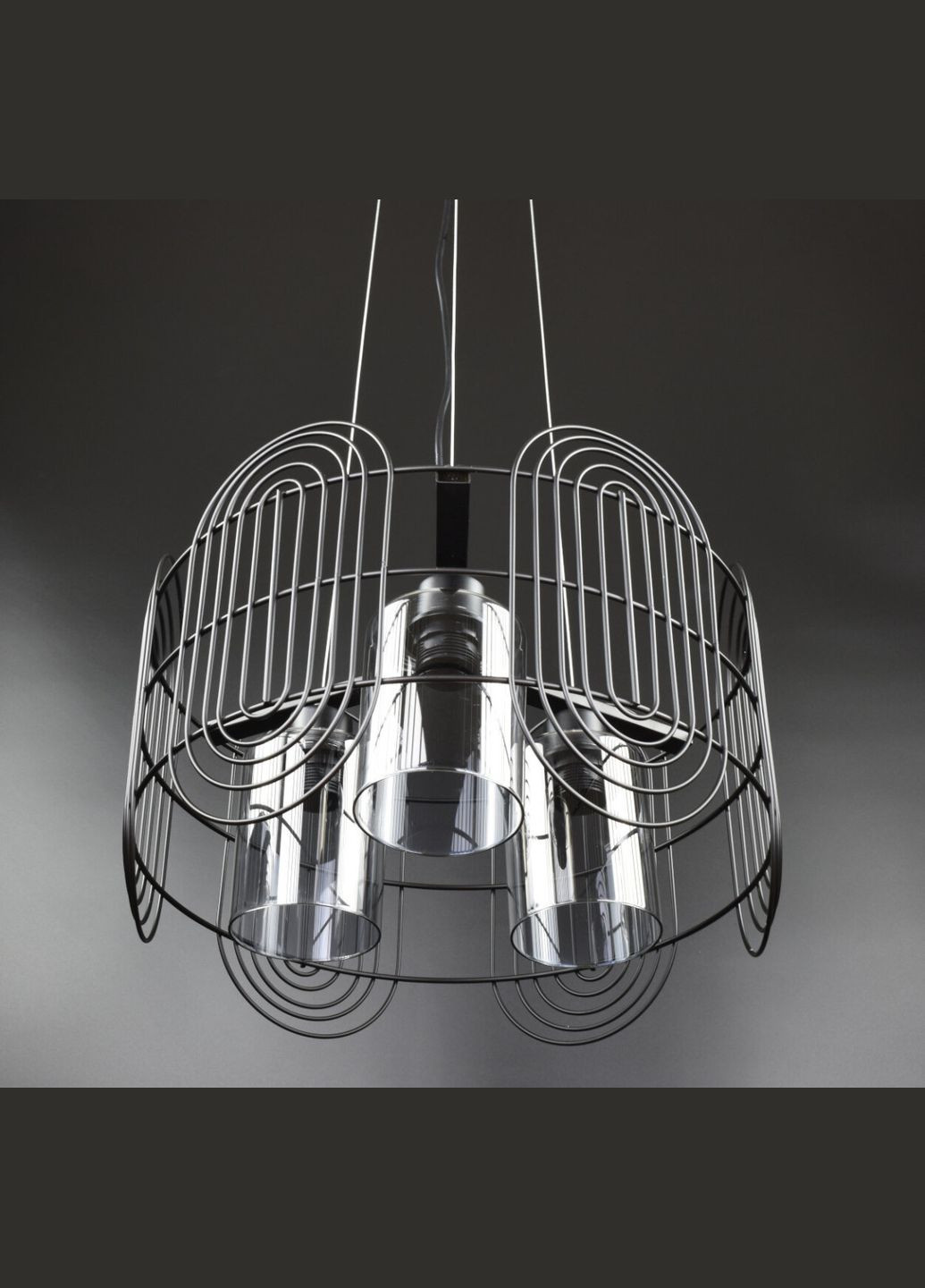 Люстра підвісна LOFT на 3 лампочки 26695 Чорний 35-120х40х40 см. Sunnysky (364501282)