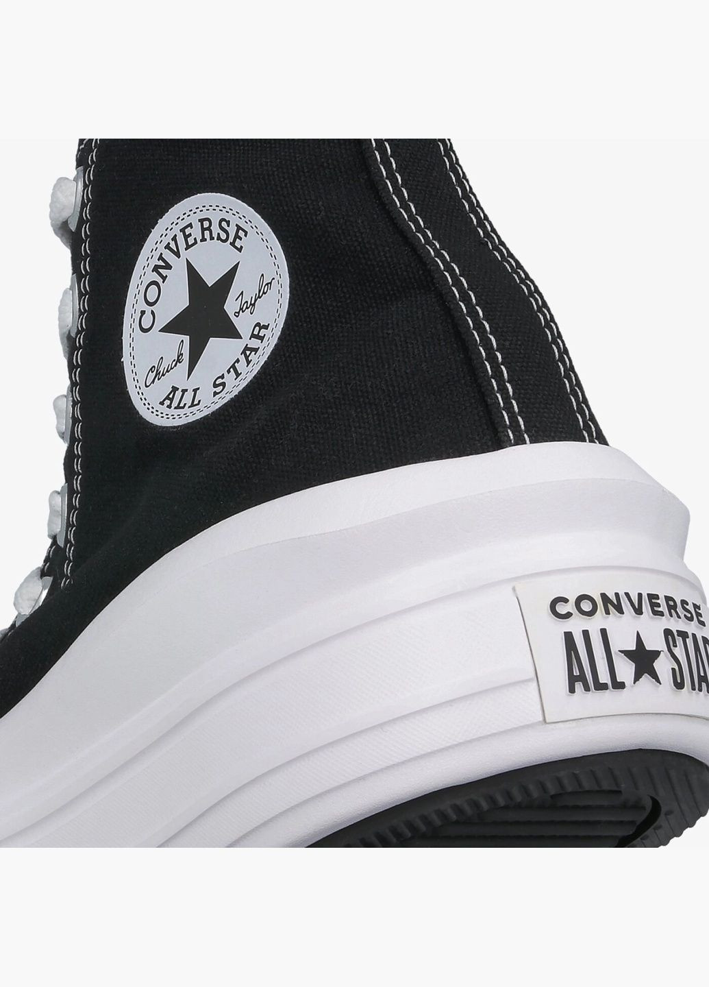 Кеды женские Chuck Taylor All Star Move Black 568497C Converse чёрные (333652249)