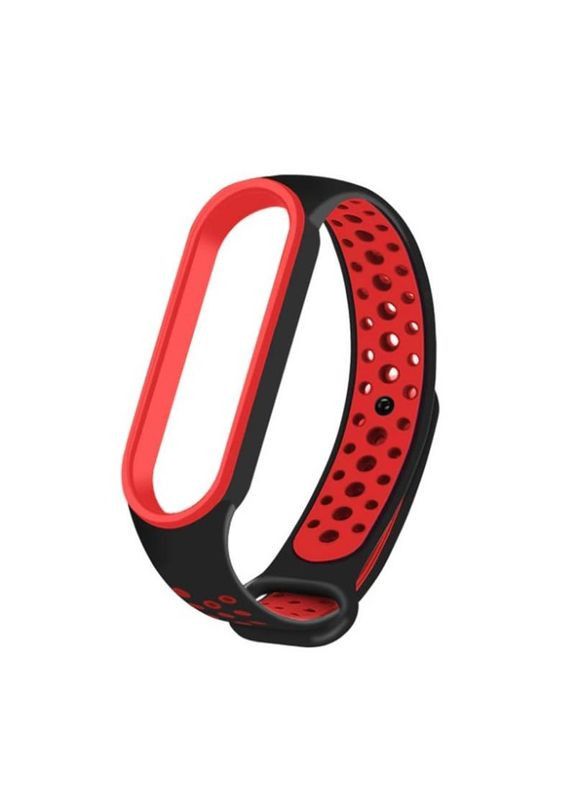 Ремінець Nike Style для Xiaomi Mi Smart Band 5/Mi Smart Band 6 Black-Red (705153) BeCover (341486854)