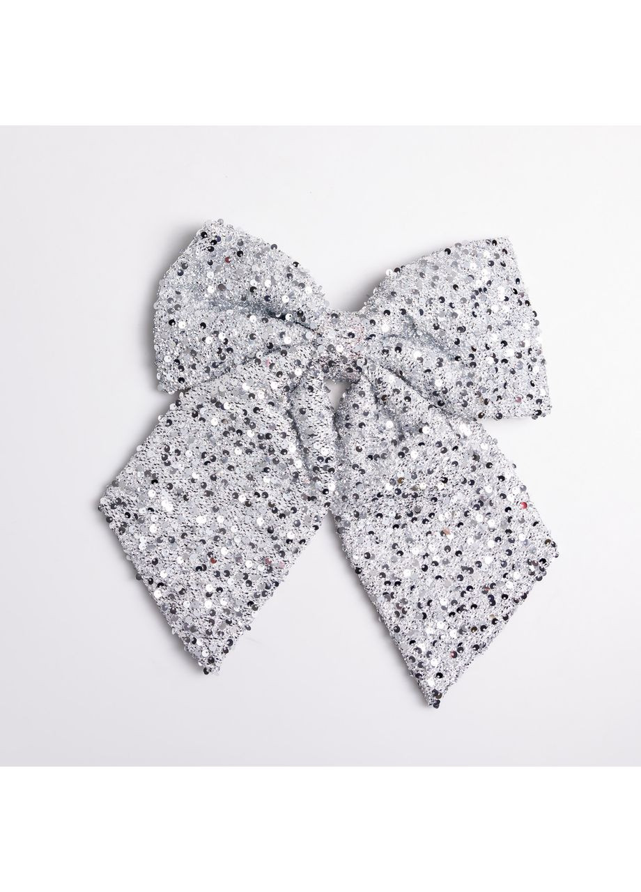 Бант новогодний с пайетками для декора елки праздничное украшение интерьера 35х45 см Yiwu (370602414)