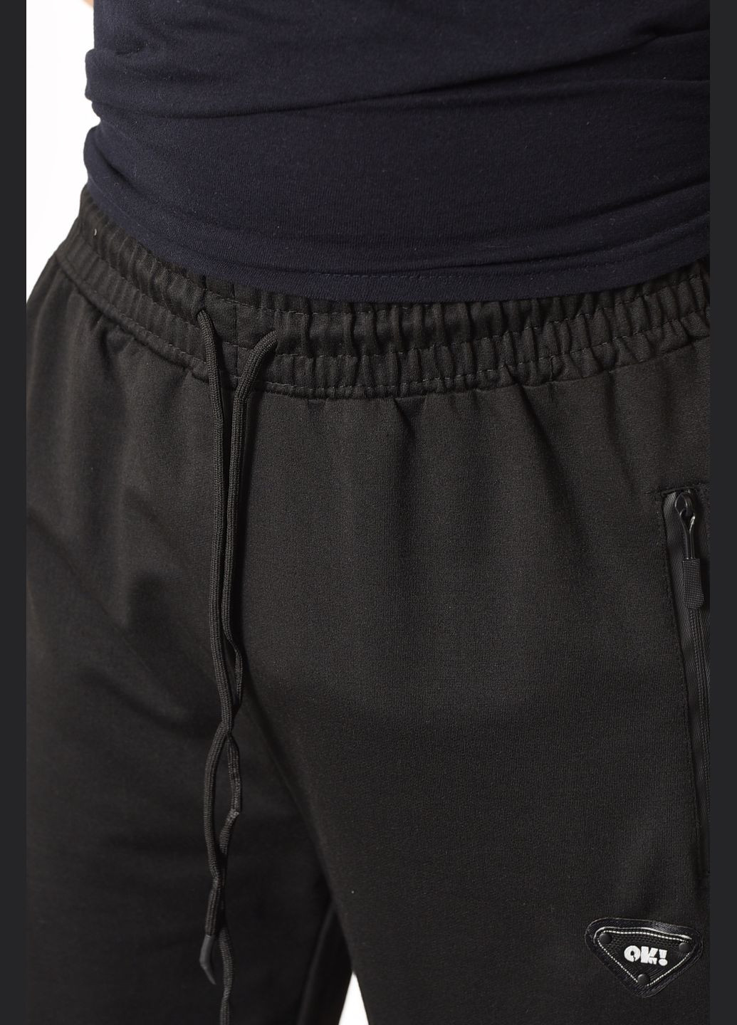 Спортивні штани чоловічі чорного кольору Let's Shop (288537139)