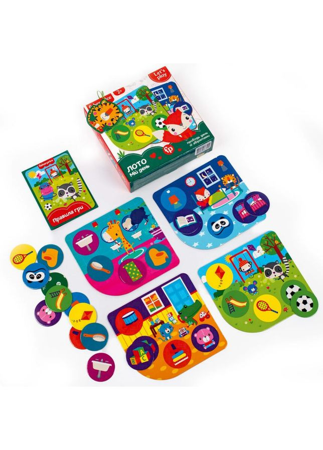 Детское лото "Fisher Price Мой день" VT2910-02, 4 игровых поля Vladi toys (300385621)