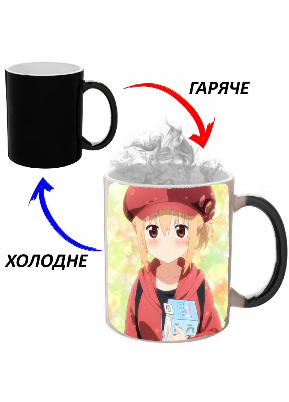 Чашка хамелон Двухлетняя сестренка Умару Аниме #007 (кружка, чашка) Черная 330 мл No Brand (323470544)