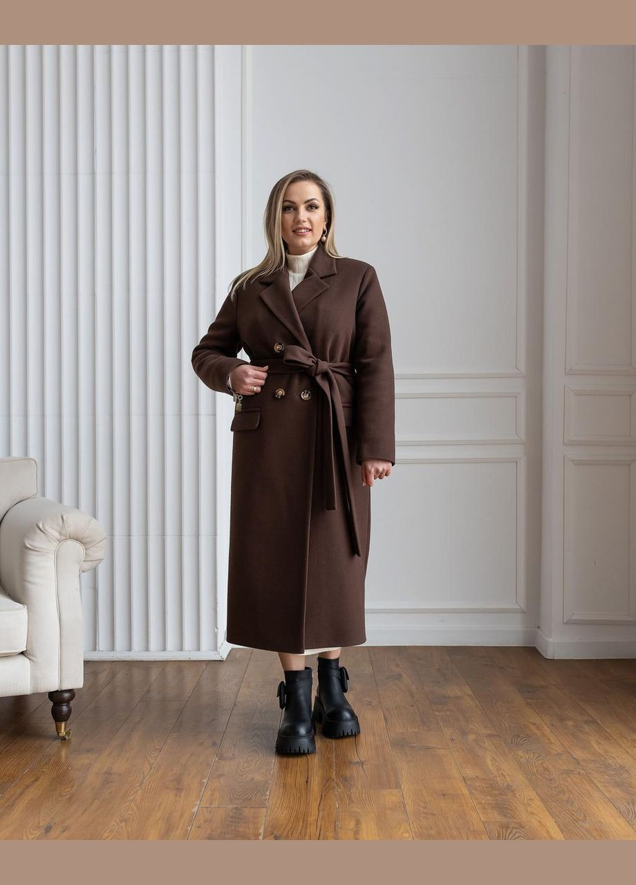 Коричневе зимнє Пальто зимове Верона шоколад 0444 Vlavi