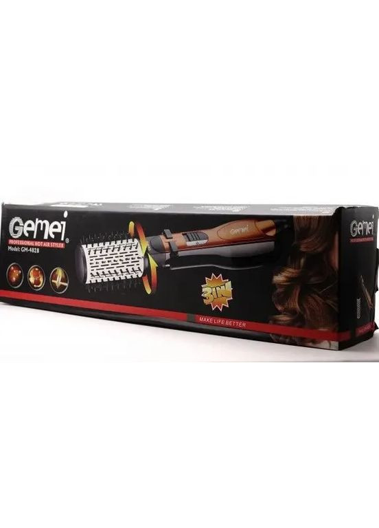 Фен гребінець, що обертається, з насадками GM-4828 повітряний стайлер для укладання волосся Gemei (363832558)