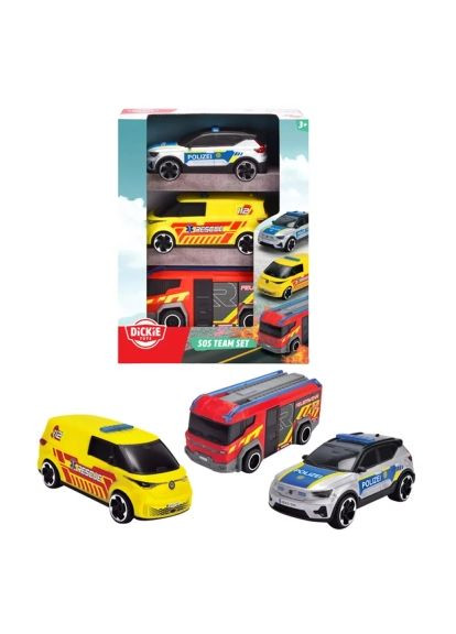 Ігровий набір (3712028) Dickie toys Команда SOS поліція, швидка та пожежна машини (364629644)