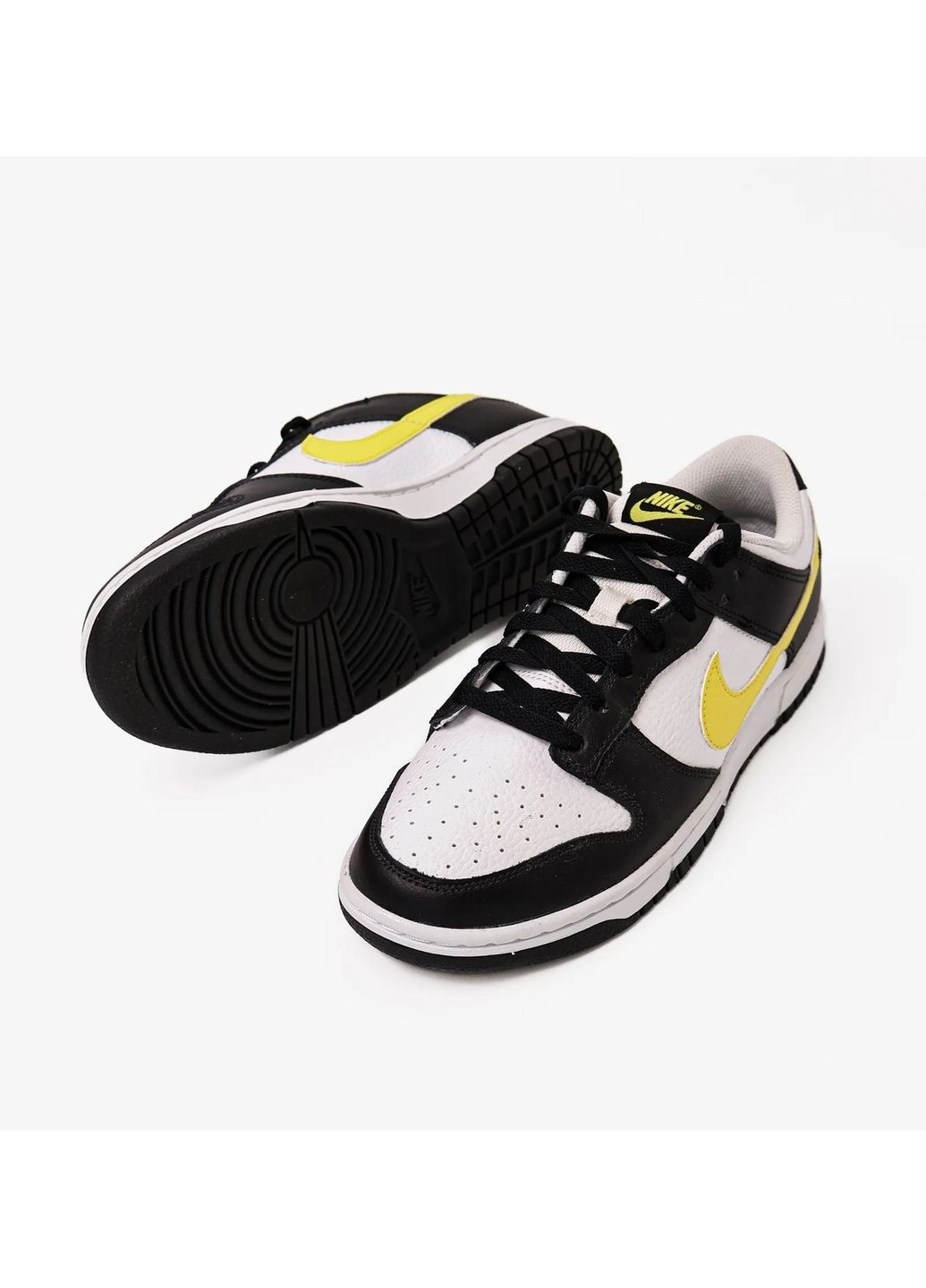 Черные кроссовки мужские dunk low black/white Nike
