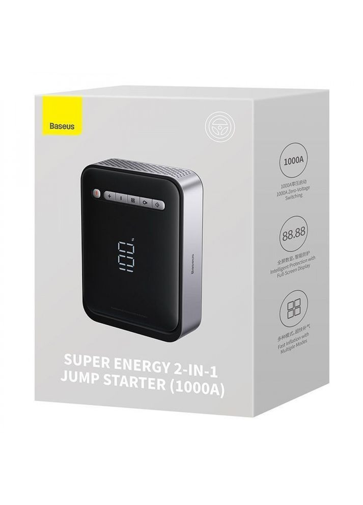 Пусковий Пристрій Super Energy 2-in-1 Car Jump Starter 8000 mAh black Baseus (322245395)