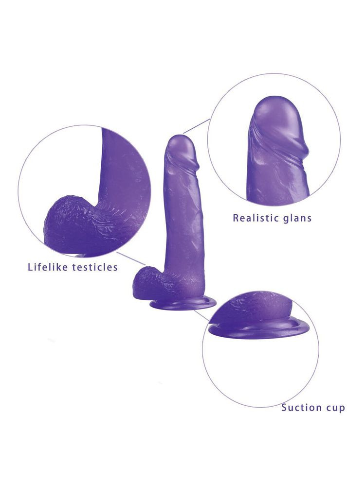 Фалоімітатор чорний Black Crystal Skin силіконовий (19 см - L size) на присосці чорний No Brand (303885295)