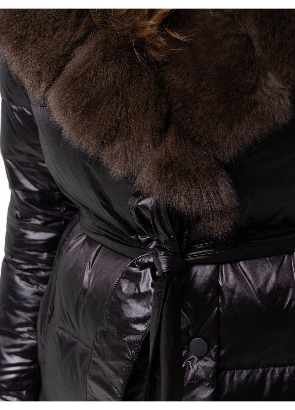Черная зимняя пальто 21 - 18131 Vivilona