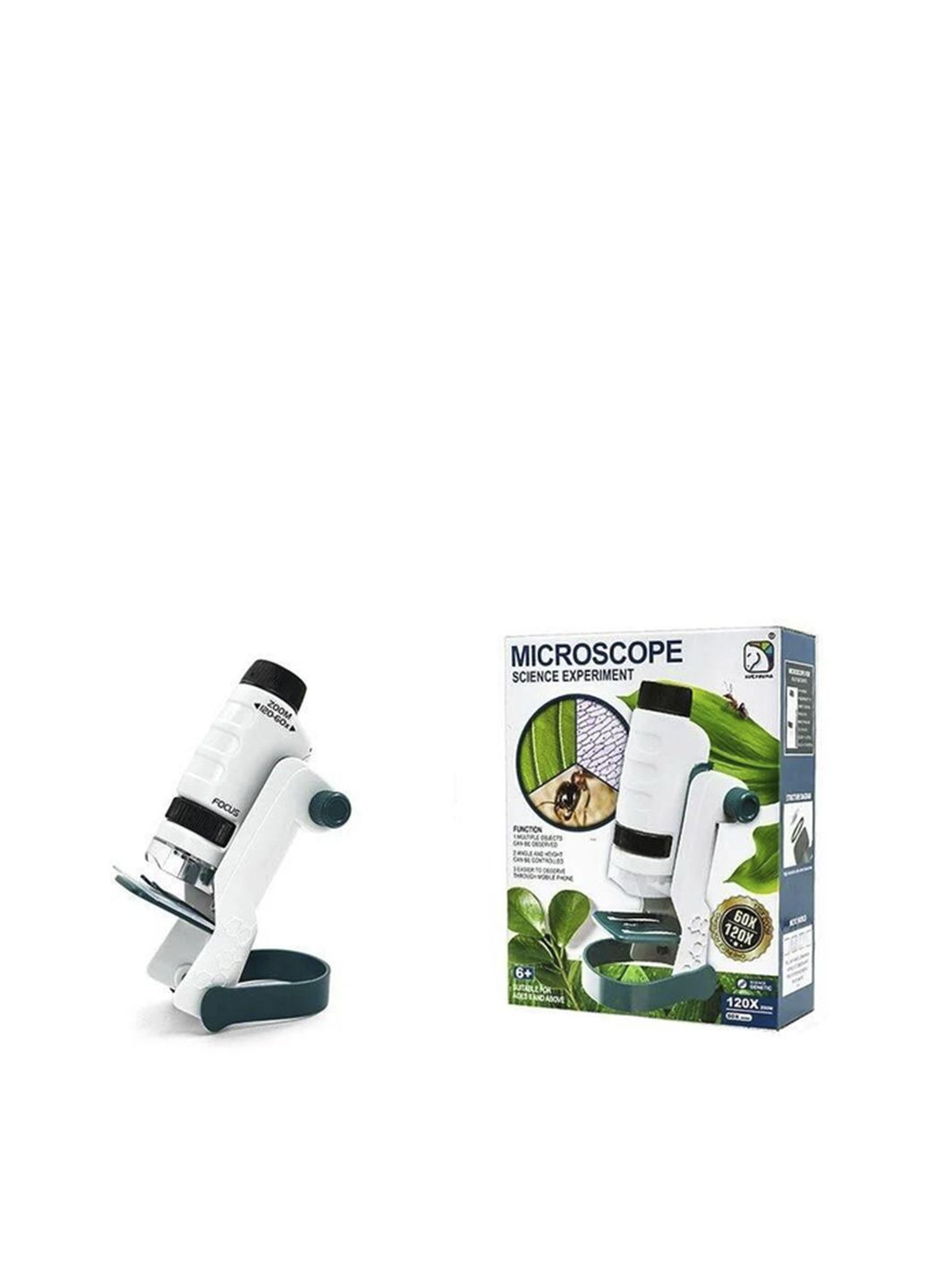Дитячий оптичний мікроскоп із підсвіткою колір різнокольоровий CB-00280449 No Brand (337947241)