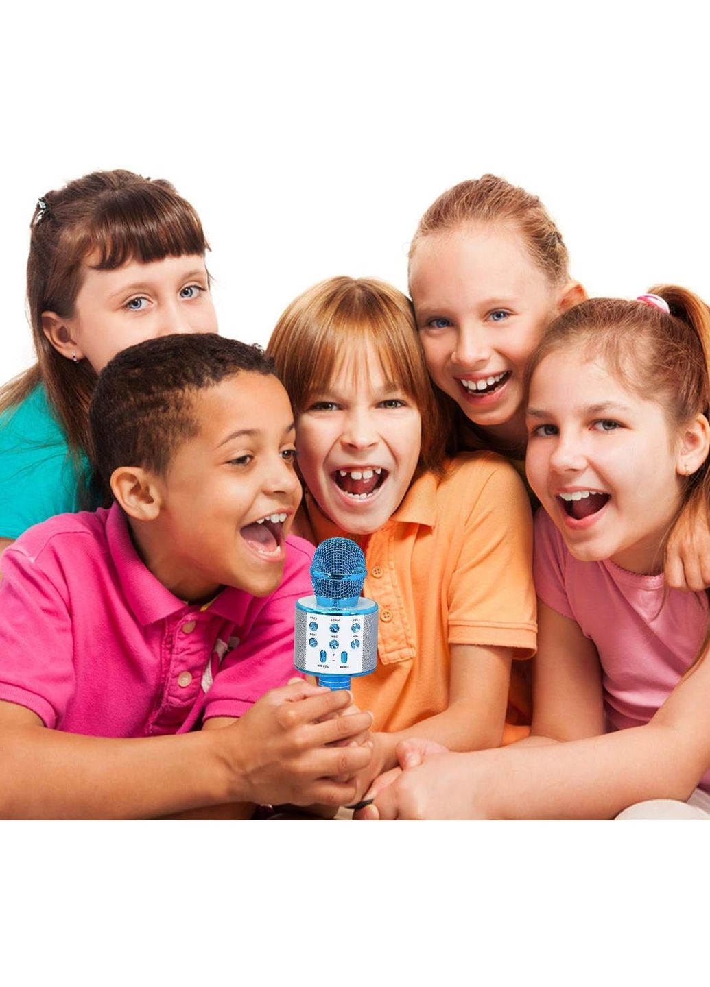 Мікрофон для караоке Bluetooth WSTER WS-858 Blue No Brand (366304330)