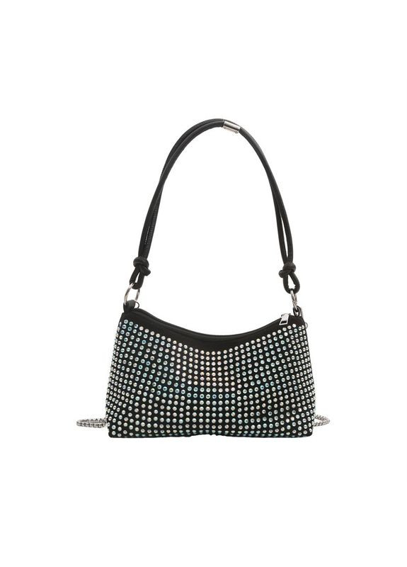 Праздничная сумка-багет в блестках серебряного цвета No Brand (362588096)