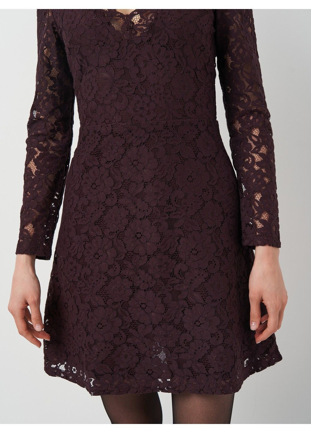 Бордовое вечернее платье H&M