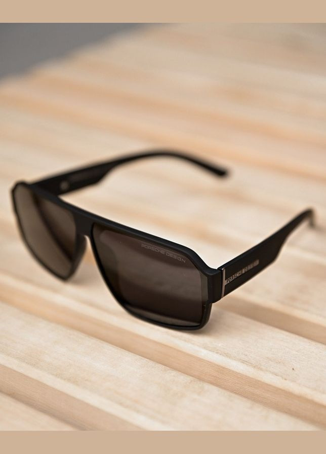 Стильные мужские солнцезащитные очки Porshe черные Freedom (338193270)