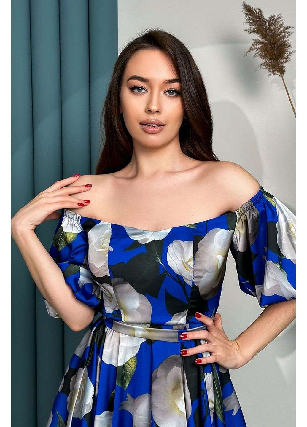 Синя повсякденне плаття 24015 електрик Tanita-Romario