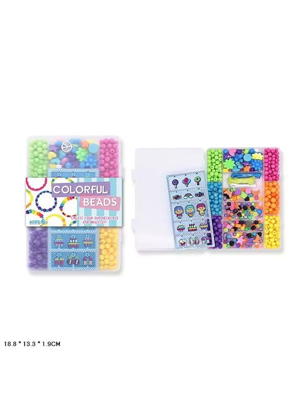 Дитячий набір бісеру для плетіння прикрас 115 браслетів 11537 No Brand (362420530)