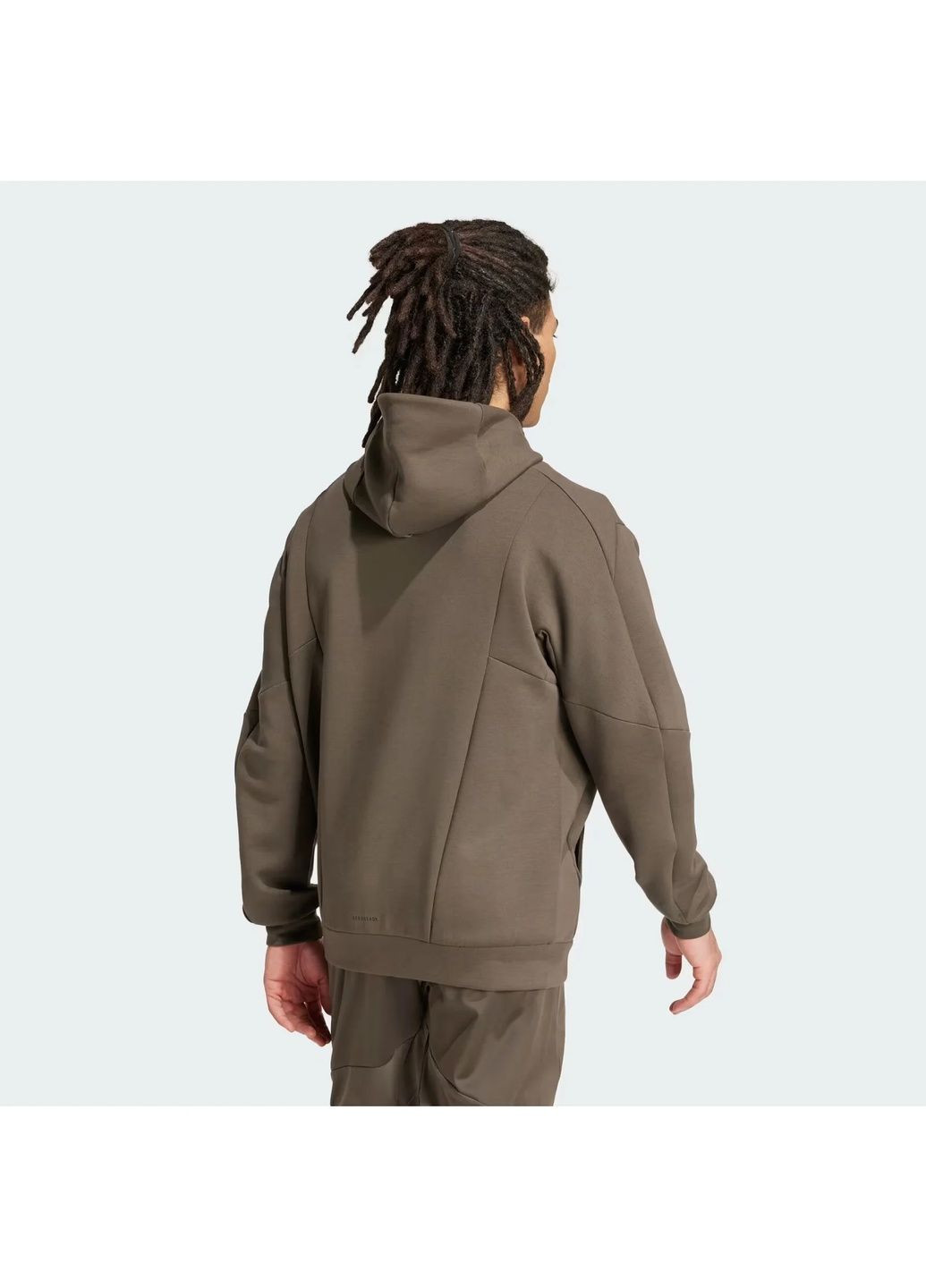 Худи мужские D4T Full-Zip Ho Erkek Sweatshirt Brown IY1133 adidas (364837334)