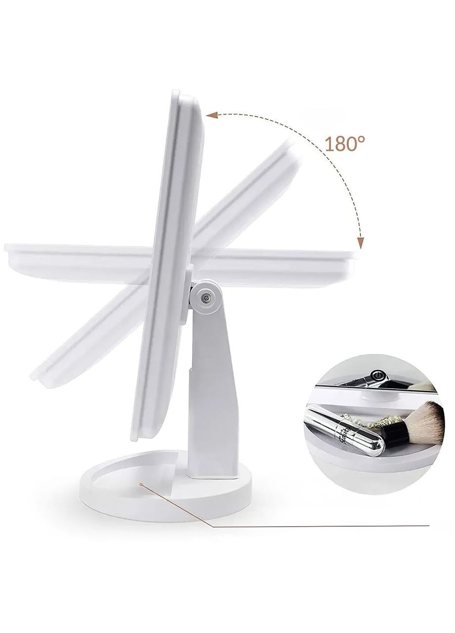 Косметичне LED дзеркало для макіяжу з підсвічуванням та сенсорним керуванням овальне настільне (HHO71) No Brand (360867148)