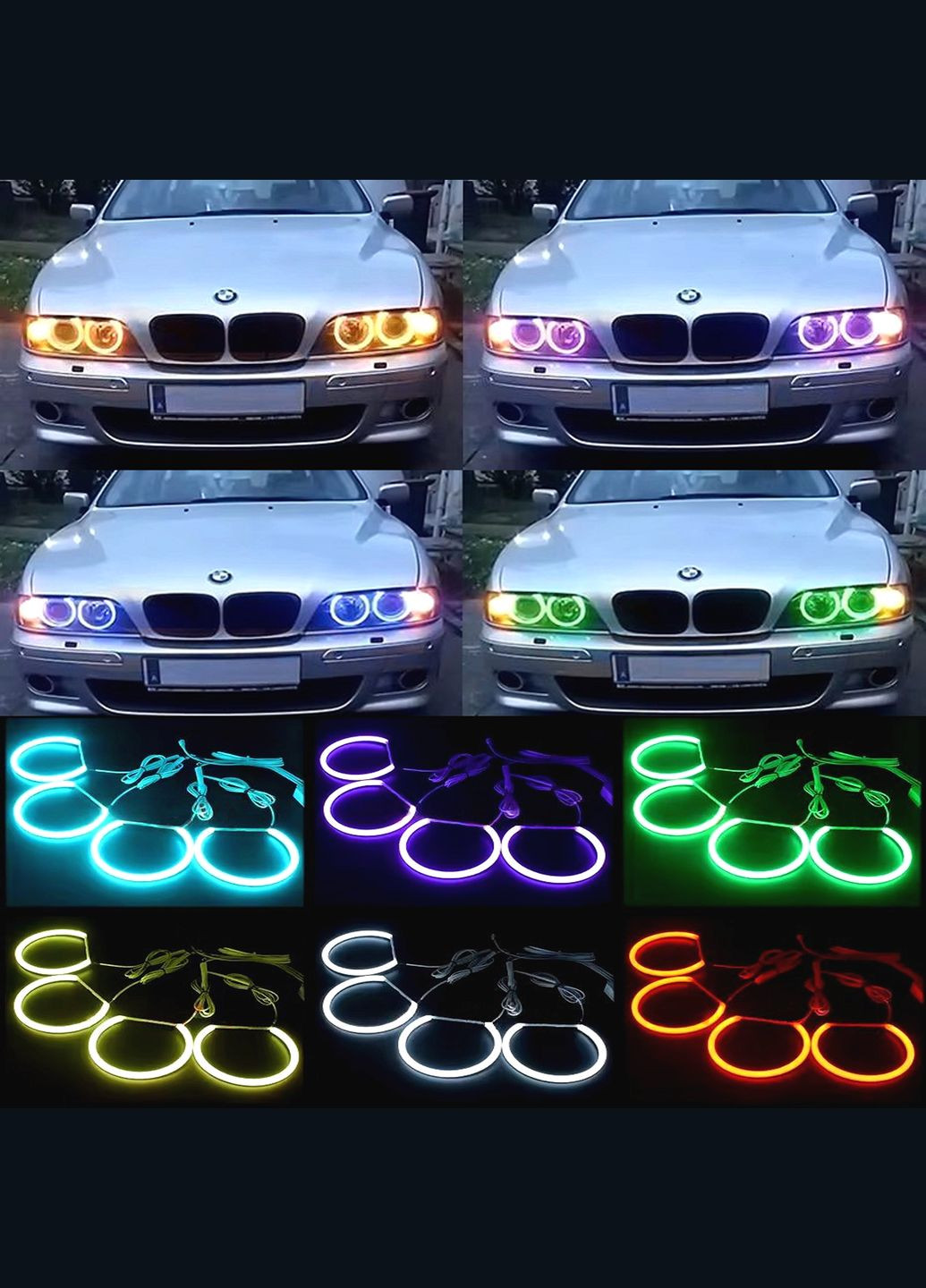Английские глазки LED RGB Cotton E39 E36 E38 E46 Angel Eyes BMW (337345594)