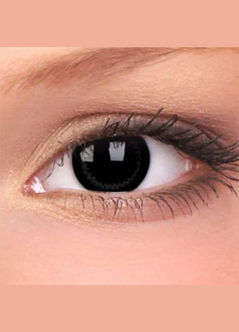 Черные линзы для глаз 14,5 мм, контактные линзы цветные AAA (340467529)