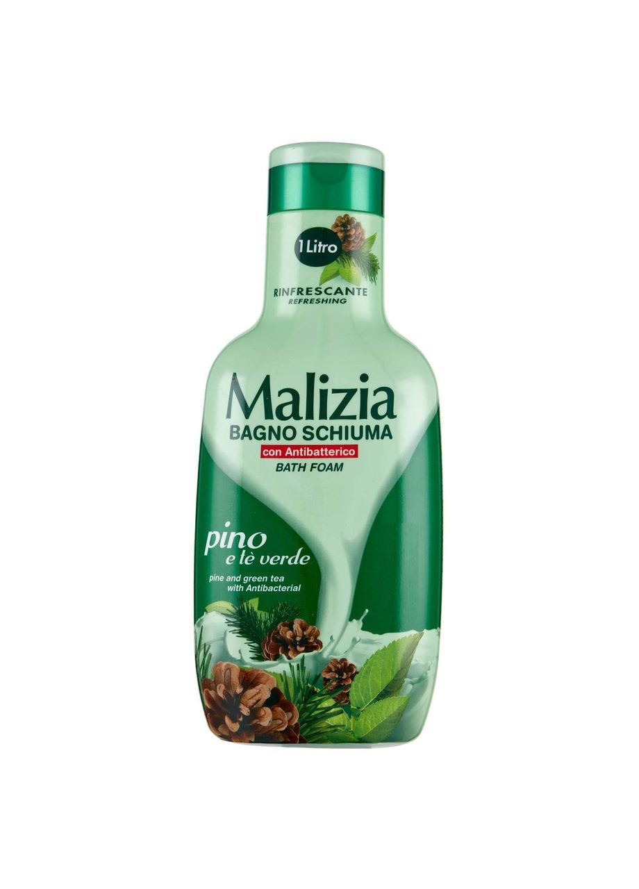 Гель-пена для душа и ванны Хвоя и зеленый чай Pino e le verde 1 л Malizia (369717719)