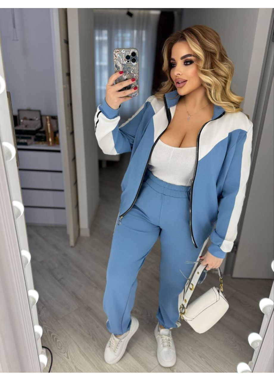 Женский спортивный костюм с вышивкой, модель 027 DK/DL Мода без кордонів (355076553)