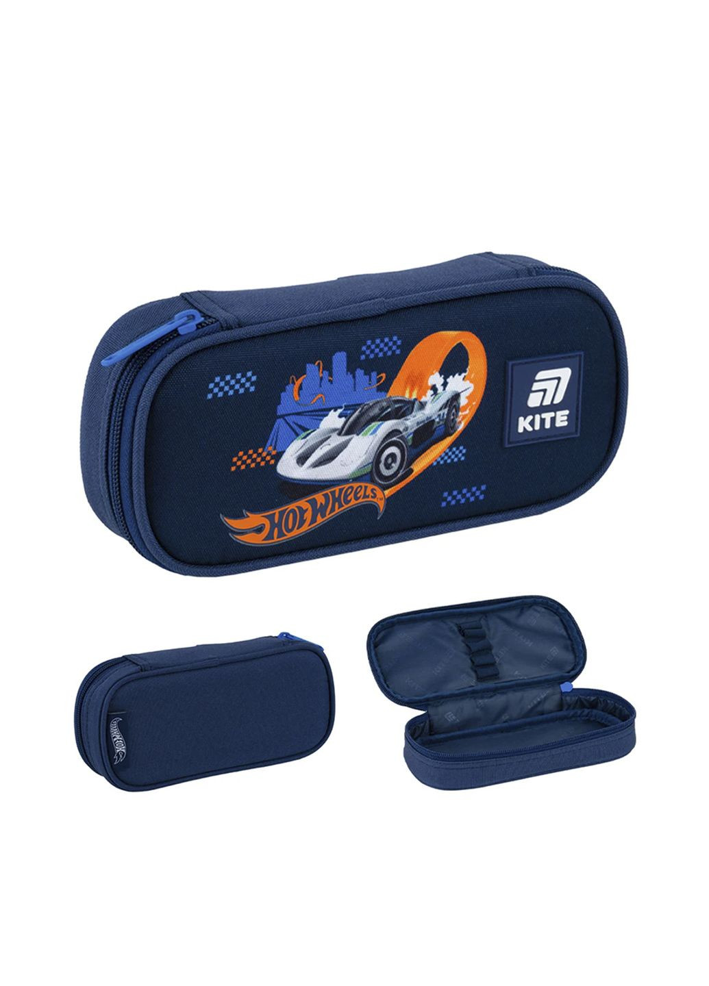 Шкільний пенал Hot Wheels колір синій ЦБ-00281127 Kite (341485703)