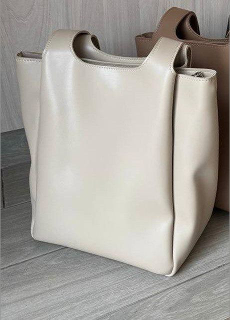 Сумка жіноча Шопер функціональна бежева з екошкіри NIUNIU (336493051)