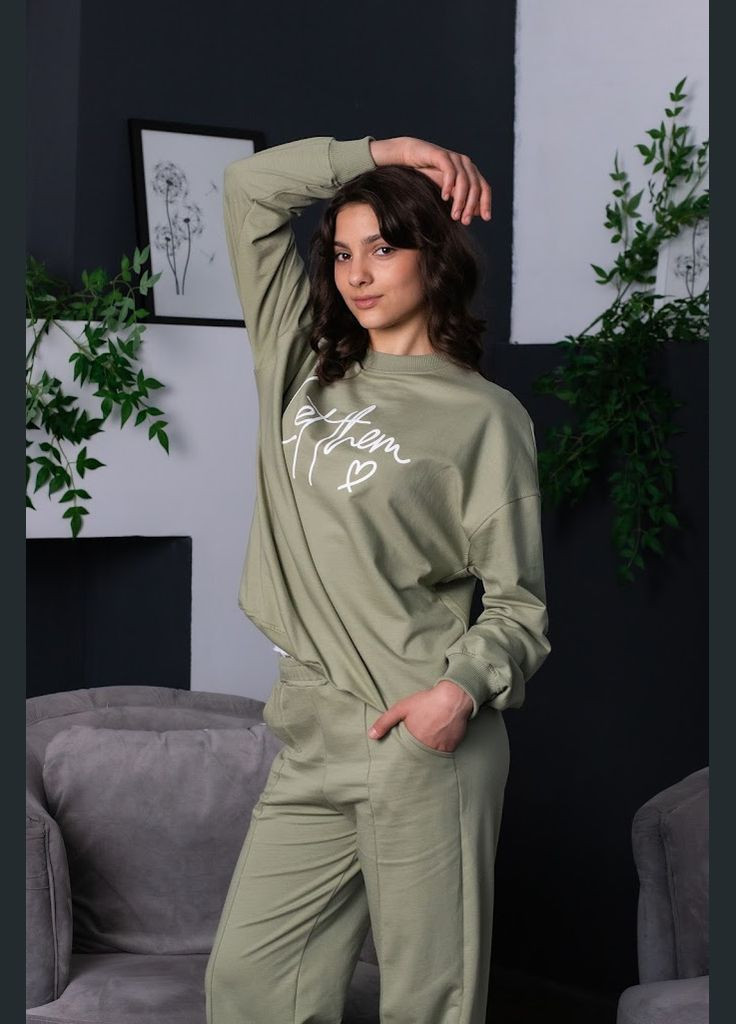 Зеленый демисезонный костюм для девочки (подростковый) hc (h001-6444-057-33) Be in fashion