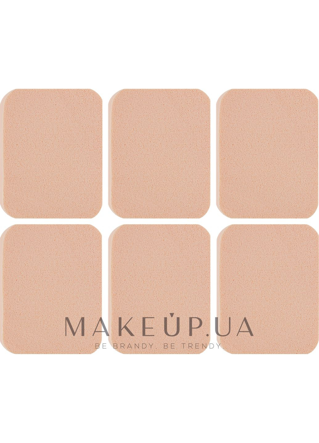 Спонж CS063B для макіяжу квадрат 6в1, бежевий Sponge 6шт (1047136-27068372) Cosmo shop (361931543)