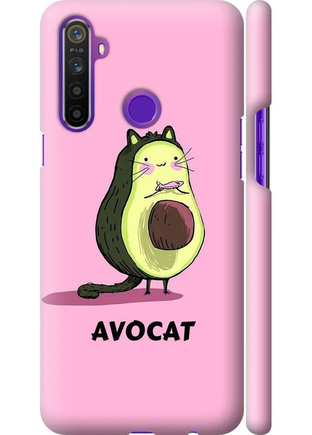 3D пластиковый матовый чехол 'Avocat' для Endorphone Realme 6i (316126183)