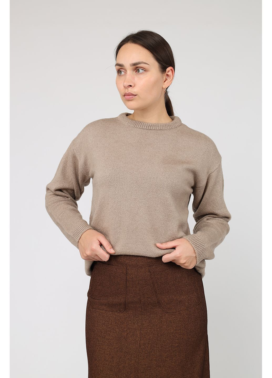 Джемпер жіночий колір бежевий CB-00285737 Yuki (368824083)