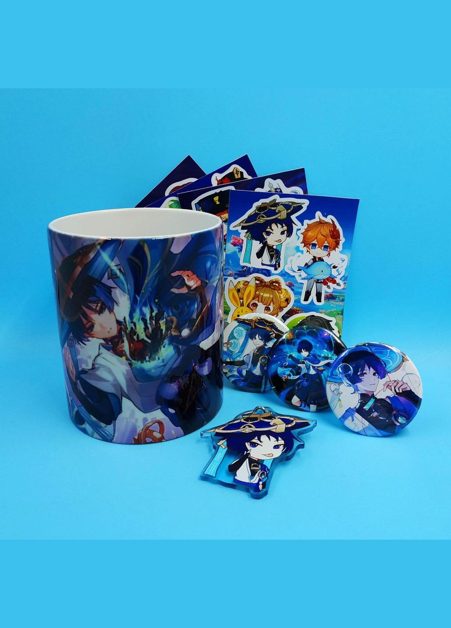Колекційний Міні-Бокс Мандрівник (Скарамуча) з чашкой із Геншин Імпакт No Brand (348357951)