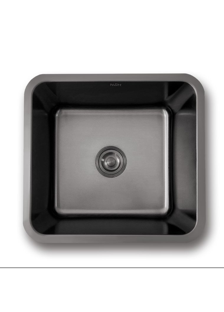 Комплект черной кухонной мойки и смесителя из нержавеющей стали NB-4643 Nett (336938078)