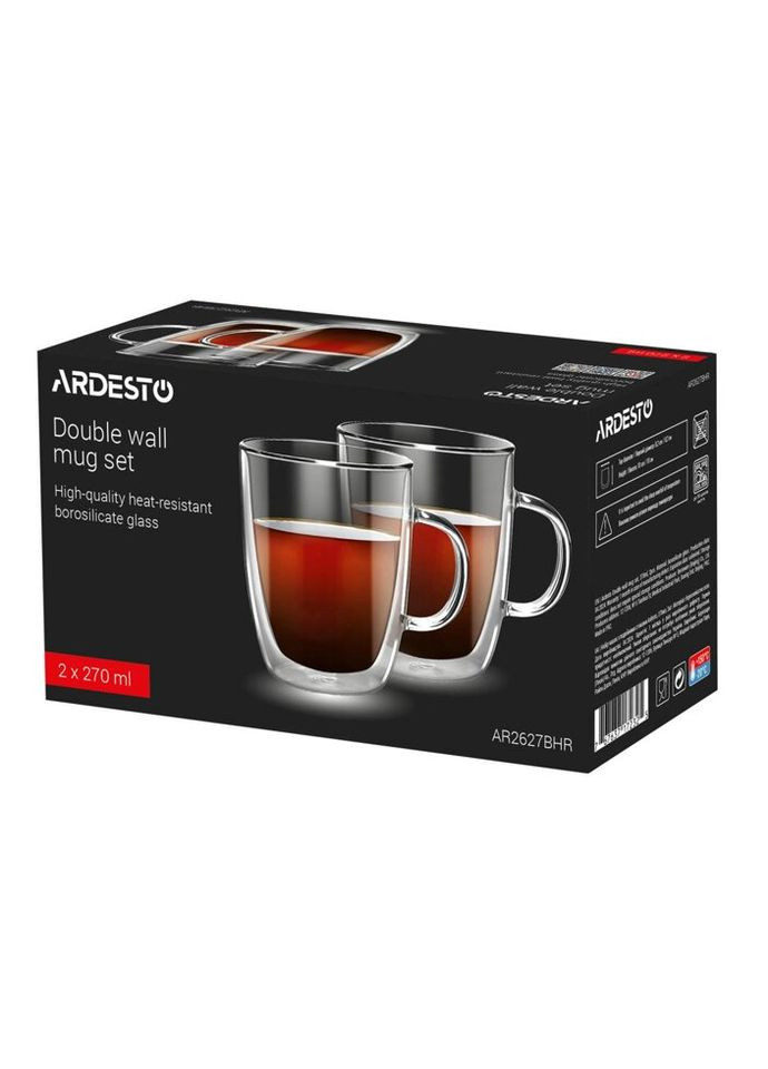 Набор чашек с двойными стенками AR2627BHR 270 мл 2 шт Ardesto (336148153)