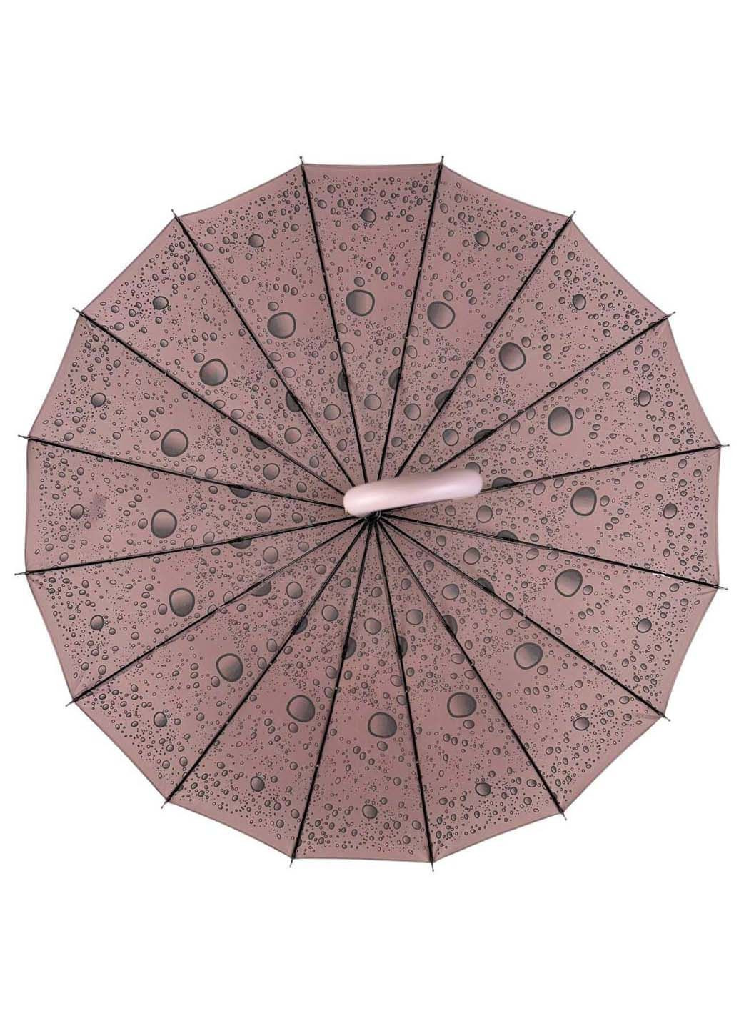 Женский зонт-трость на 16 спиц с абстрактным принтом Toprain (289977515)